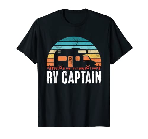 Regalo retro del capitán de RV para ventilador de autocaravana Camiseta