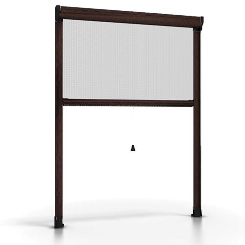 Esto, mosquitera enrollable para ventanas, recortable en altura y ancho, marco de...