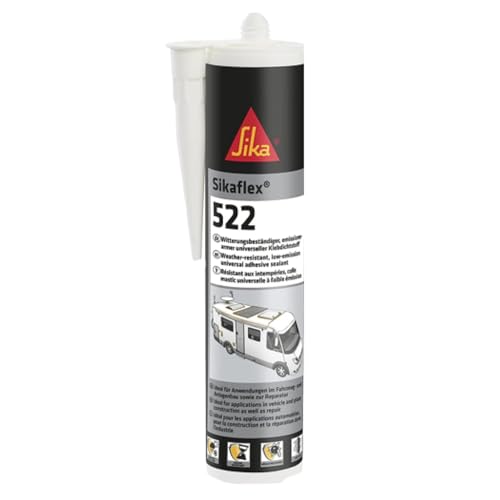 SIKA - Adhesivo/sellador - Sikaflex 522 blanco - Para juntas de caravanas y autocaravanas...