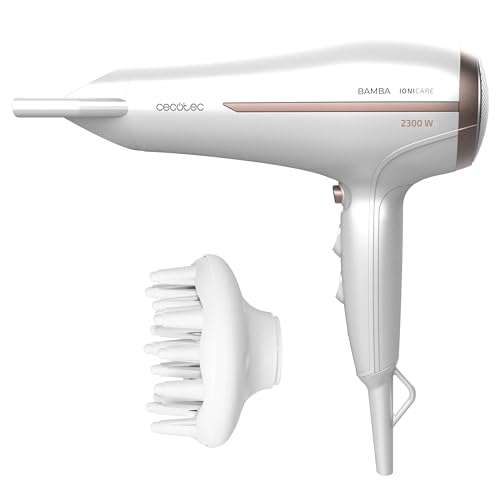 Cecotec Secador de pelo Iónico Bamba IoniCare 5200 Aura, 2300W de potencia, con ion real...