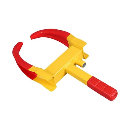 Mesybveo Abrazadera de Rueda, Antirrobo Rueda Coche Cepo, Abrazadera Antirrobo Universal...
