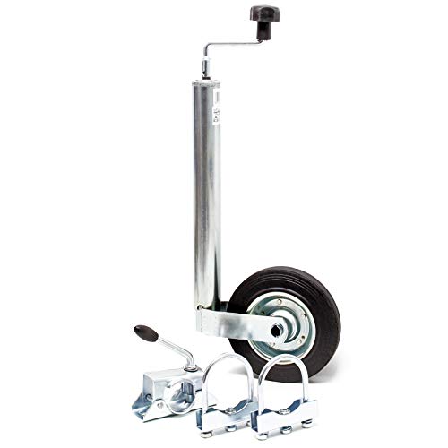 WilTec Rueda de Apoyo para remolques y caravanas 362 kg Incluye Abrazadera Accesorios...