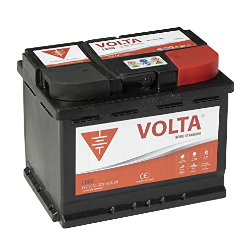 Batería De Coche 60Ah 480A EN Standard Volta L600D, bateria de automóvil de turismo,...