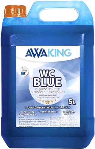 PLANTAWA Líquido WC Químico Blue 5 litros | Líquido Concentrado para Aguas Negras de...
