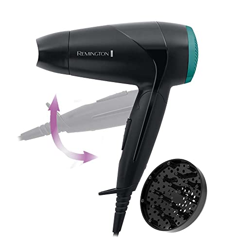 Remington Secador de Pelo Pequeño Compacto, Secador de Viaje, Plegable, óptimo Gimnasio,...