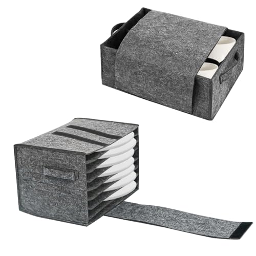 2 Soportes Para Platos De Fieltro, Almacenamiento De Vajilla Para Acampar, PortáTil Para...