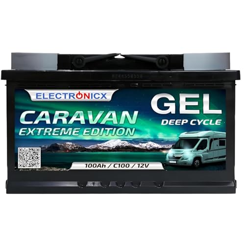 Electronicx Extreme Edition Batería Solar 12 V, 100 Ah, tecnología de Gel, para...