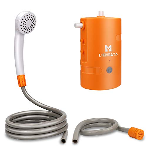 LIEBMAYA Ducha Portátil Ducha de Camping Ducha Exterior, USB Recargable Batería de...