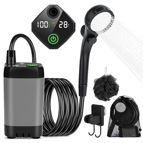 GuKKK Ducha Portatil Camping, 7800mAh Batería Recargable Ducha Camper, Ducha Camping con...