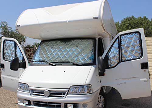 Camperbros - Oscurecedor Termico Interior para Cabina - 3 Piezas 9 Capas - Camper Fiat...