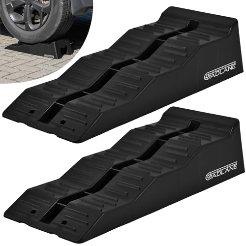 GADLANE Rampas para Coches y Silla de Ruedas- Elevador Coche para Caravana, 3 Niveles,...