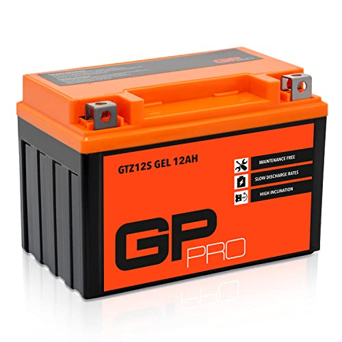 GP-PRO GTZ12S 12V 12Ah GEL Batería de arranque (compatible con YTZ12S / YTZ14S) (Sin...