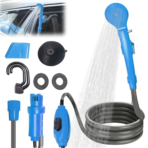 PORFOYO Ducha portátil de camping, ducha de camping al aire libre, con cabezal de ducha y...