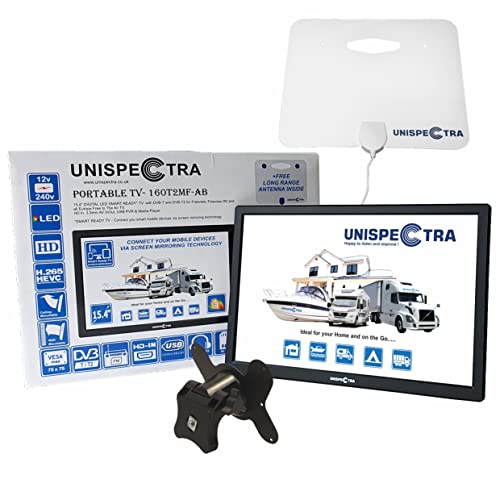 Unispectra® 15.4” SmartReady 12V / 230V HD LED TV Digital DVB-T / T2 (TDT) USB PVR y...