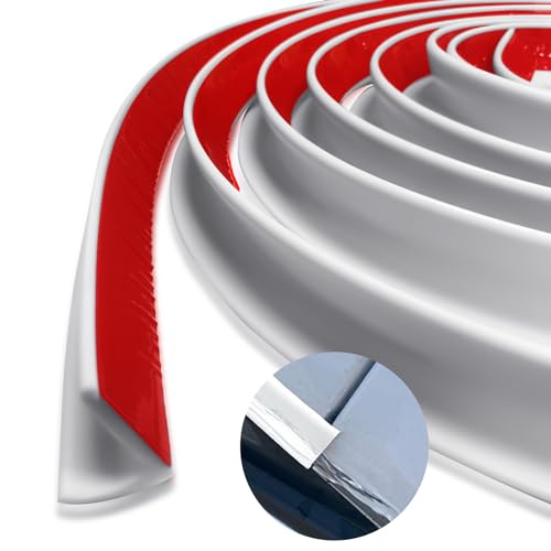 Canalón para Camper en Forma de J, Parte Trasera Autoadhesiva, Cinta Deflectora Techo...