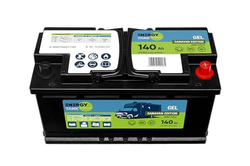 Batería de gel para autocaravana, 12 V, 140 Ah, batería de gel móvil y estacionaria,...