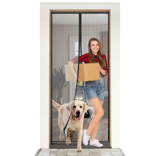ESMAYULO Mosquitera Puerta Magnetica 60x200 cm, Apto Para Caravanas, Fácil de Instalar,...