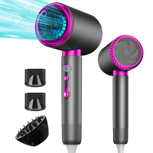 AIUNAOM 2400W Secador de Pelo Profesional, Secador Pelo Ionico Silenciosos con 1 Difusor y...
