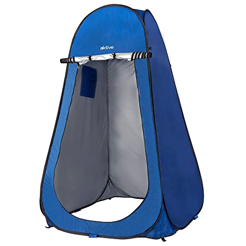AKTIVE Tienda ducha cambiador para camping sin suelo Aktive 120x120x185 cm azul (62162)