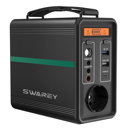 SWAREY Estación de Energía Portátil 166Wh, 150W (Pico 300W) Generador Solar Portátil...