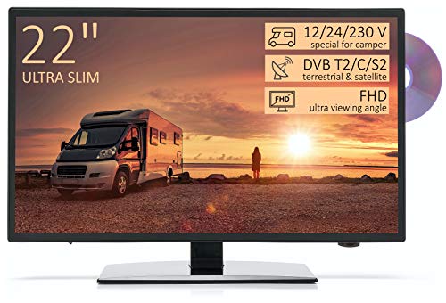 Direct Importer TV Full HD 22' para Autocaravana - DVD/USB/Ci+/Hdmi - 12/24/230V - Vesa -...