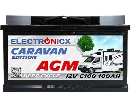 Bateria solar AGM 12v 100 Ah Electronicx Caravan Edition V2, fornecimento de bateria...