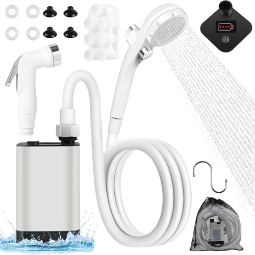 Weinsamkeit Ducha Portatil Camping, Ducha Camper con Batería de 5200mAh, Ducha Móvil con...