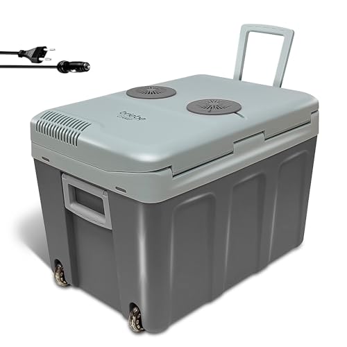 briebe Camp Nevera Portátil Eléctrica con Ruedas 40 Litros, Coche, Camping, Viaje 12V /...
