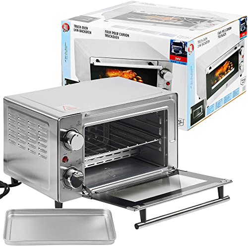 URBN-CHEF Horno eléctrico portátil de 9 l, 24 V/300 W, para autocaravana, camión,...
