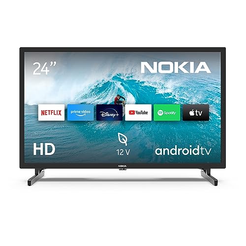 NOKIA 24 Pulgadas, 61 cm, HD LED TV Smart Android TV, 12V Camping, WLAN, Triple...
